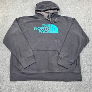 The North Face Mens L Black Hoodie‎ Pullover Logo Pocket Sweatshirt